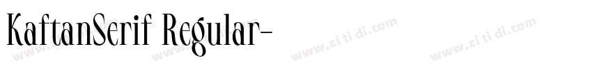 KaftanSerif Regular字体转换